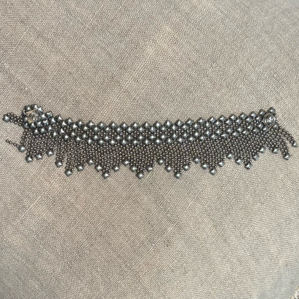 SG Liquid Metal Chainmail Bracelet with fringe detail - Picture 3 of 9